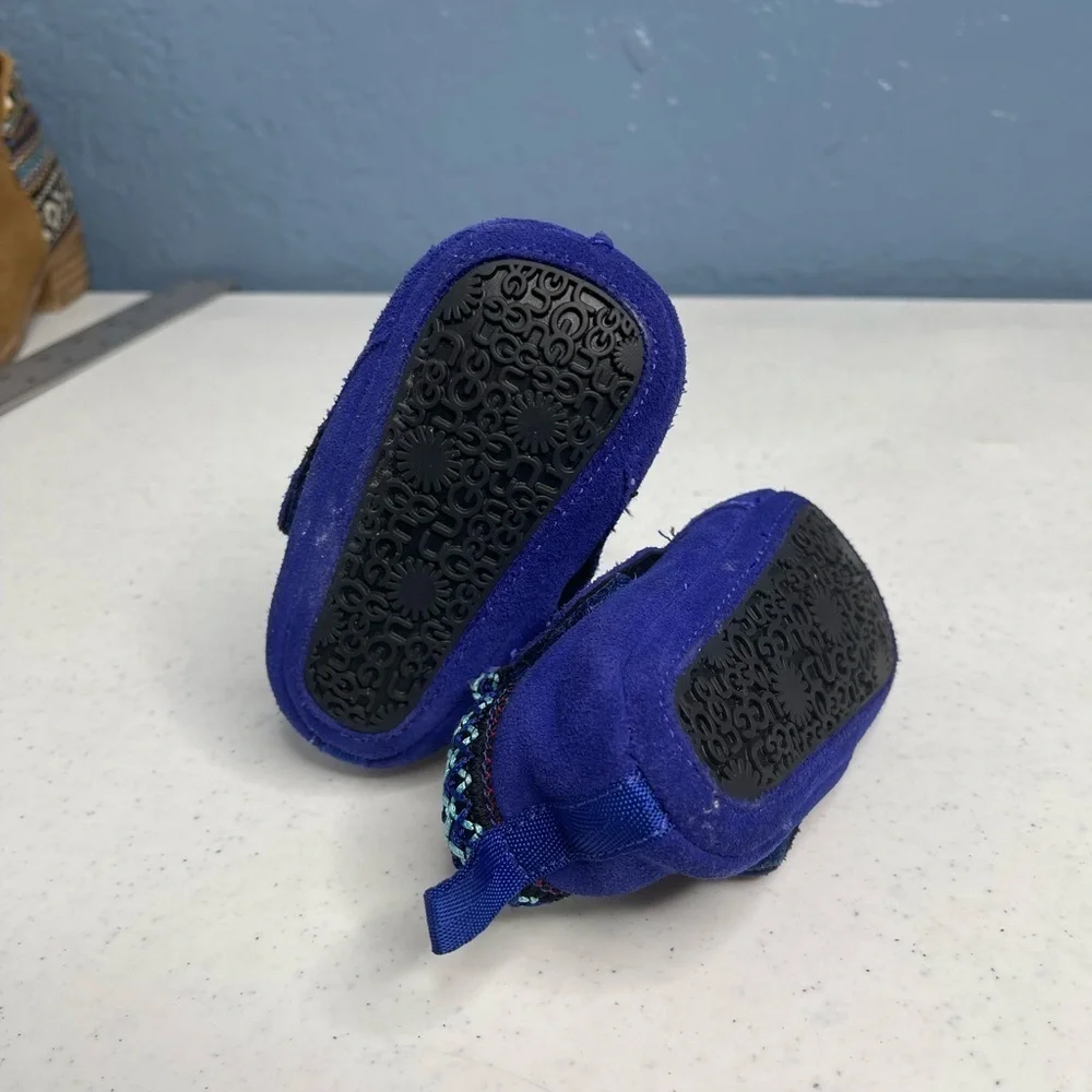 UGG Baby Tasman Beanie moccasins suede leather Slipper/navel blue size 02/03
